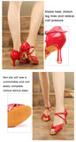 Girls Latin Dance Shoes for Woman Ladies Ballroom Modern Tango Dancing Performance Salsa Sandals MartLion   