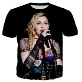 The Queen of Pop Madonna 3D Printed T-shirt Men's Women Casual Harajuku Style Hip Hop Streetwear Oversized Tops Mart Lion Red M 