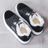 Winter Women Shoes Warm Fur Plush Lady Casual Lace Up Sneakers Platform Snow Mart Lion   