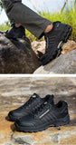 Winter Men Leather Casual Shoes Women Warm Fur Sneakers Lace Up Adult Footwear Plush Summer Walking Footwear Black Sole MartLion