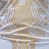 White Dashiki Print Shirt Men's Long Sleeve V Neck Clothing Hip Hop Streetwear Casual Chemise Homme MartLion   