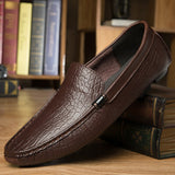 Men's Genuine Leather Shoes Loafers Luxury Casual Moccasin Mart Lion   