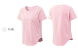 Women Crop Top Yoga Solid Short Sleeve Sport T-Shirt Loose Fitness Top Gym Seamless Basic Casual Running Top Training Shirt Mart Lion   