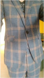 Plaid Designs Lapel Men's Suit Tailor Made Groom Tuxedos Wedding 3 Piece Suits Blazer (Jacket+Pants+Vest) Mart Lion   