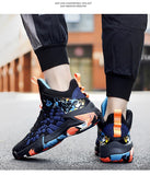 Non-slip Basketball Shoes Men's Air Shock Outdoor Trainers Light Sneakers Young Teenagers High Boots Basket Mart Lion   