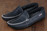 Designer shoes soft Leather Men's Loafers Slip On Moccasins Flats Casual Boat Driving 100% Cowhide Mart Lion   