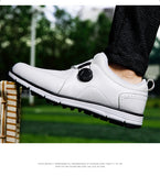 Golf Shoes Men's Leather Waterproof Sneakers Breathable Shoes Training Professional Spikes Non-slip MartLion   