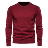 Spliced Drop Sleeve Sweater Men's Casual O-neck Slim Fit Pullovers Sweaters Winter Warm Knitted MartLion   