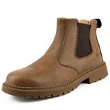 Waterproof Work Safety Boots Men's Leather Indestructible Work Shoes Winter Safety Steel Toe MartLion 815-kanki 40 