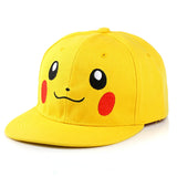 Pikachu baseball cap peaked cap cartoon anime character flat brim hip hop hat couple outdoor sports cap birthday gifts MartLion   