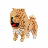 Cartoon Animal Building Blocks Creative Pet Dog And Cat Assembly Toy DIY Educational Puzzle Parent-Child Interactive Toy Mart Lion   