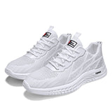 Summer Men;s Casual Sports Shoes Light Breathable Mesh Non Slip Walking Mart Lion White 39 
