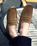 Men's Leather Loafers Casual Shoes Moccasins Slip On Flats Driving Mart Lion   