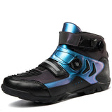 Men's Racing Shoes Unisex Motorcycle Boots Women Casual MartLion Blue 13 