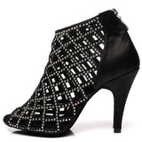 Dance Shoes Women Shoes Latin Salsa For Women Tango Rhinestone Cuban Heel MartLion   