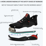 Men's Steel Toe Cap Protective Work Shoes Outdoor Anti Smashing Puncture Proof Safety Sneakers MartLion   