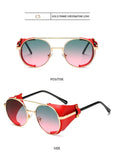 Steampunk Sunglasses Brand Design Metal Round Men's Women Vintage Punk UV400 Shades Oculos de sol MartLion   