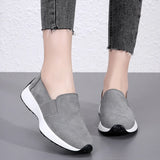 Autumn Women Shoes Cow Suede Slip on Sneakers Femme Loafers Ladies Black Nursing Work MartLion   