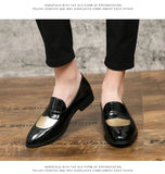 British Style Hit Color Leather Shoes Men's Oxford Breathable Formal Dress Wedding Footwear MartLion   