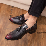 Men's Tassel Soft Moccasins Genuine Leather Casual Loafers Outdoor Driving Flats Shoes Mart Lion   