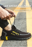 Men's Work Boots Sneakers Industrial-Shoes Toe-Puncture-Proof Safety Lace-Up Desert-Combat MartLion   