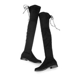 Slim Fit Thighs Over-the-Knee Long Boots Women Low Heel Concise Elastic Boots Retro Shoes Ladies Mart Lion   