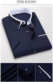 Summer Shirt Men's Short Sleeves Button Up Shirt Turn-down Collar Casual Clothing Mart Lion   