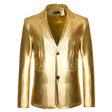 Shiny Gold Metallic Men's Brand Slim Fit Jacket Party Nightclub Prom Stage Singer Homme blazers MartLion gold M 