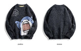 Shark Sweater Men's Winter Cartoon Harajuku Korean Y2k Oversized Turtleneck Hip Hop Loose Knit Jumper Pullover High Collar MartLion   