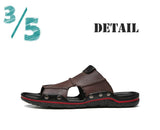 flip flops Men's Slippers Home Sandals Genuine Leather Print Summer Shoes Comfort Beach Mart Lion   