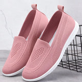 Autumn Loafers Flats Knitted Cotton Slip-on Luxury Shoes Women's Ballerina Ladies Footwear Elderly MartLion   