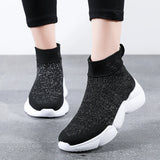 Women Platform Sneakers Casual Shoes Slip On Sock Trainers Plush Lightweight MartLion   