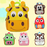 Cartoon Animals 3D Owl Kids Backpacks for Boys Girls Neoprene Children School Bags 2-5 Years Old Kindergarten Students Schoolbag MartLion   