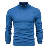  10 Color Winter Men's Turtleneck Sweaters Warm Black Slim Knitted Pullovers Solid Color Casual Sweaters Autumn Knitwear MartLion - Mart Lion