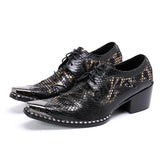 British Style Black Square Toe Lace Up Men's Oxfords Shoes Office Cow Leather Brogue Party Banquet Formal MartLion Black 42 CHINA
