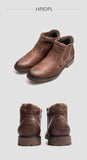 Vintage Style Men's Boots Autumn Winter Ankle Short Chelsea Footwear Hombre Cowboy Mart Lion   