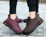 Winter Women's Snow Boots Plush Leather Couple Shoes Light Non-slip Warm Cotton Sneakers Middle-aged Sports Shoes MartLion   