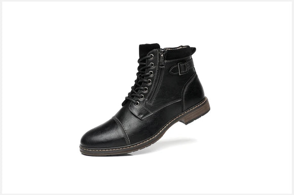 Men's Boots Winter botines Zip Lace-up Ankle Boots Vintage Dress Shoes Leather Casual Shoes For Men MartLion