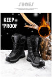 Winter Waterproof Women Men's Boots Snow Warm Non-slip Combat Women's Military Battle Mart Lion   