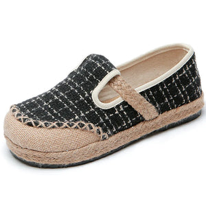 Vegan Handmade Women Embroidered Canvas Espadrilles Flats Style Casual Slip-on Loafers Shoes MartLion   