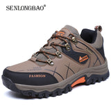Spring Autumn Men's Work Casual Shoes Outdoors Leather Round Toe Sneakers Climbing Hiking Mart Lion   