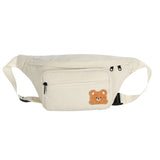 Waist Bags For Women Young Girl Casual Chest Canvas Fanny Pack Sport Leisure Crossbody Chest Female Phone Pouch Mart Lion white waist bag  