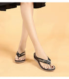 Summer Shoes Women Sandals Flip Flops Soft Thick Sole Holiday Non-slip Black White MartLion   