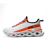 Damyuan Men's Casual Sports Sneakers Athletic White Orange Breathable Weave Outdoor Running Tennis Shoes Mart Lion White orange 39 
