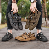 Summer Men's Sandals Breathable Shoes Beach Outdoor Casual Roman Slippers Mart Lion   