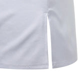 White Dashiki Print Shirt Men's Long Sleeve V Neck Clothing Hip Hop Streetwear Casual Chemise Homme MartLion   