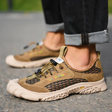 Men's Sandals Summer Breathable Outdoor Hiking Shoes MartLion Khaki 6 