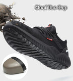 Breathable Men's Safety Shoes Steel Toe Toe Anti-piercing Indestructible Lightweight Work Sneakers Mart Lion   