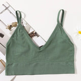 Seamless Bra Sports Bras For Women U-shape Back Crop Tops Female Bralette C Lingerie Brassiere Women MartLion green One Size M