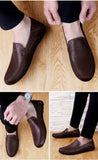 Spring Summer Men's Breathable Casual Shoes Genuine Leather Loafers Non-slip Boat Moccasins Mart Lion   